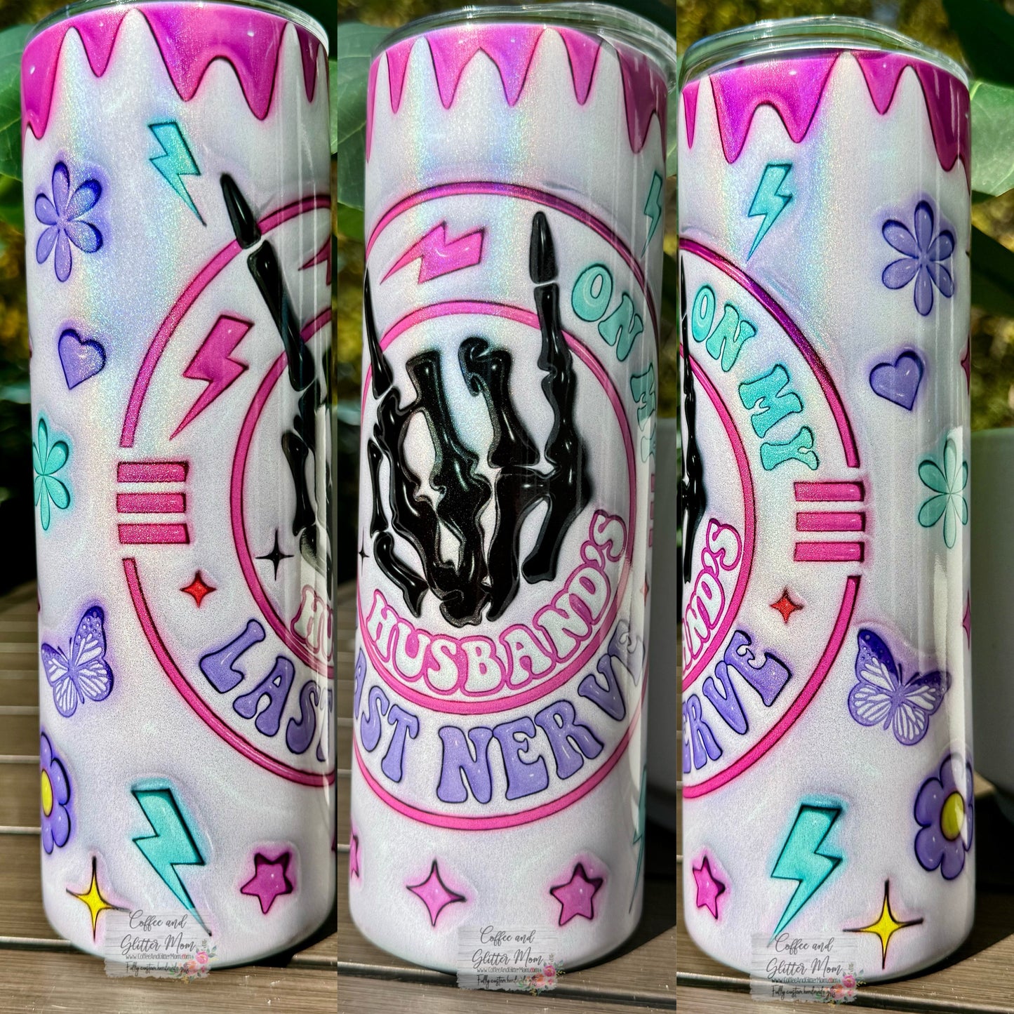 On My Husband's Last Nerve 20oz Tumbler RTS