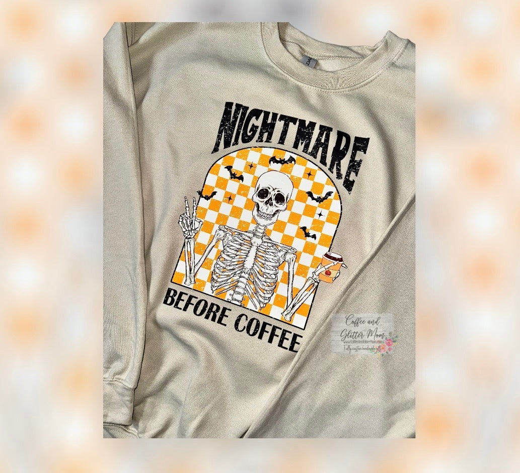 Nightmare Before Coffee Adult Large Sweatshirt