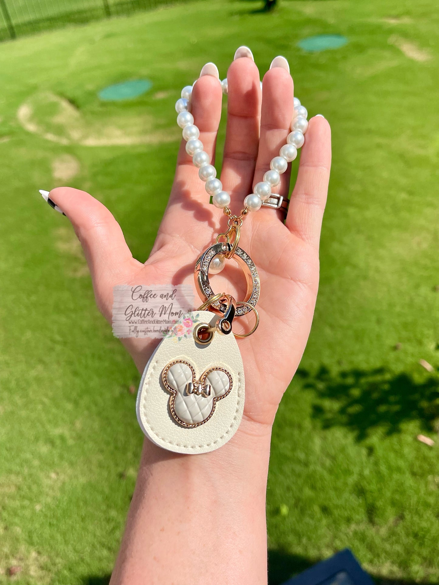 Pearl Pink Mouse Keychain