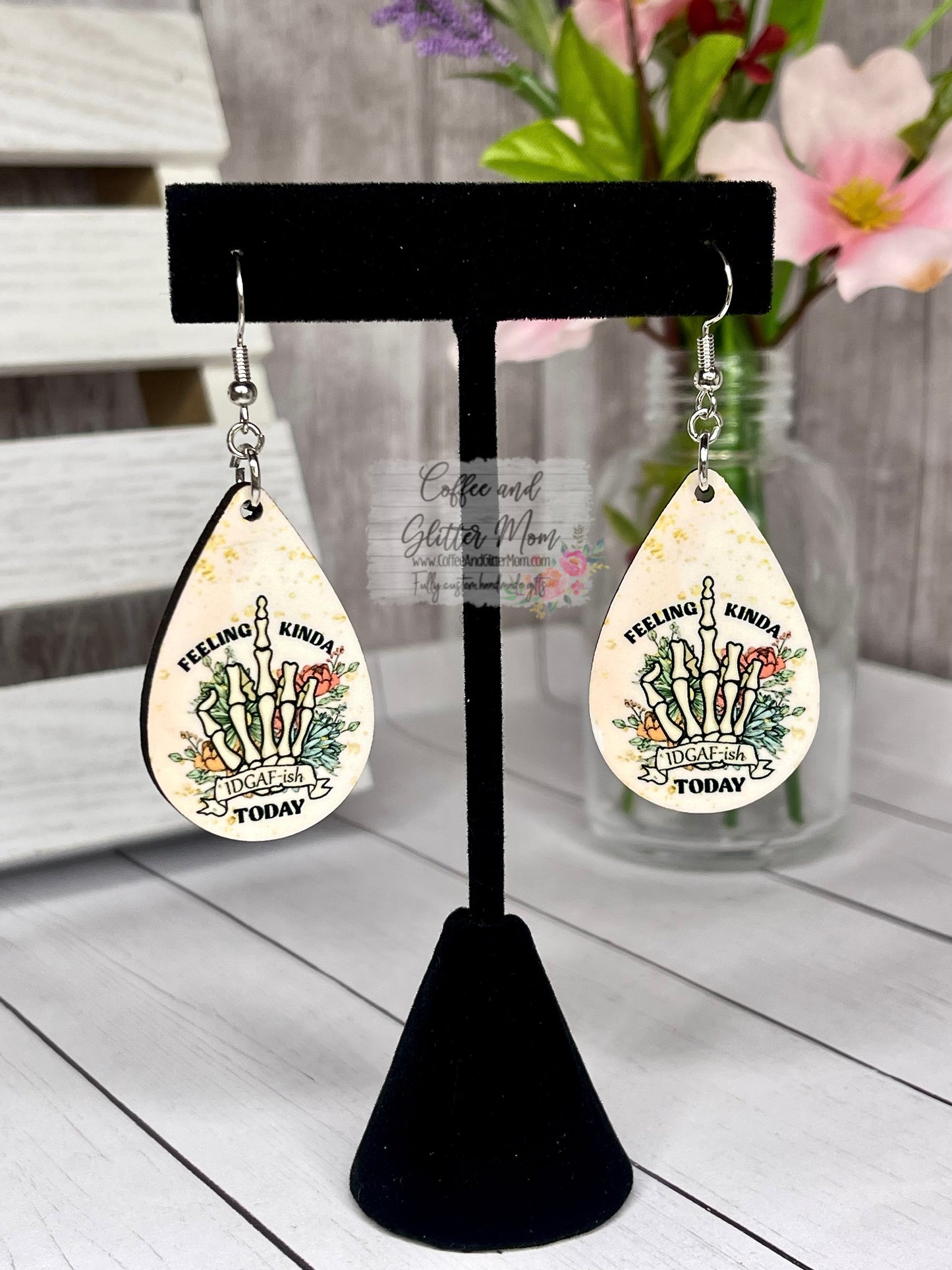 Feeling Kinda IDGAF-Ish Teardrop Earrings RTS