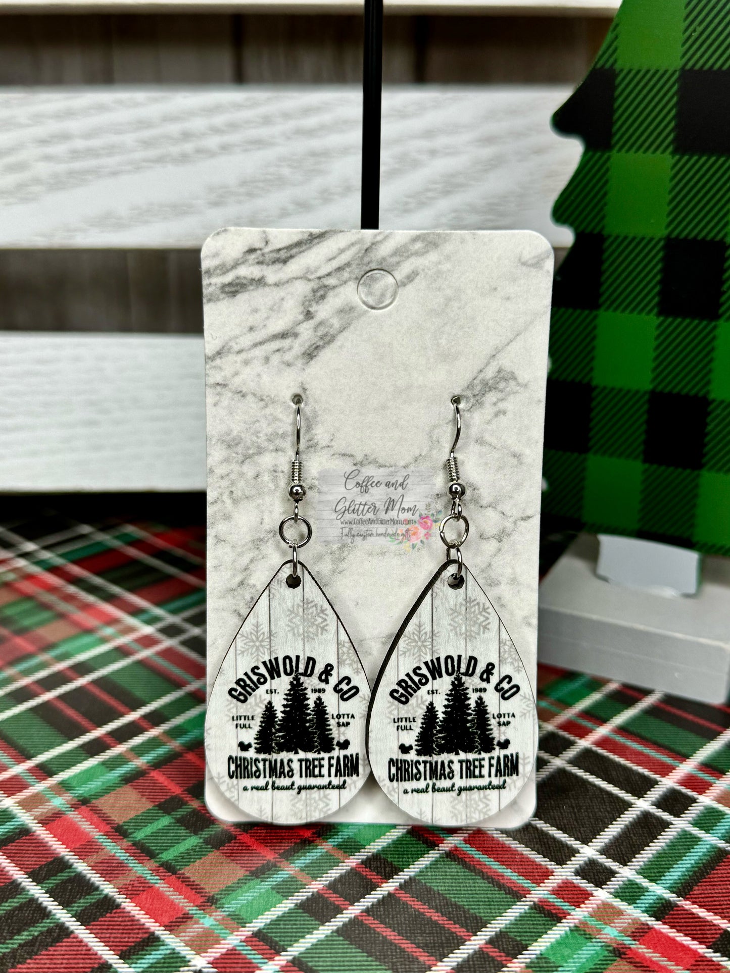 Griswold Trees Christmas Earrings