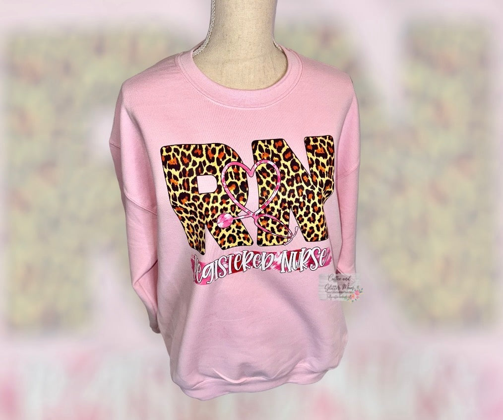 Animal Print RN Large Adult Sweatshirt