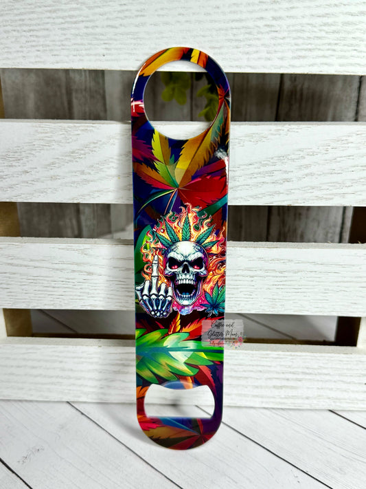 Weed & Skull Bottle Opener