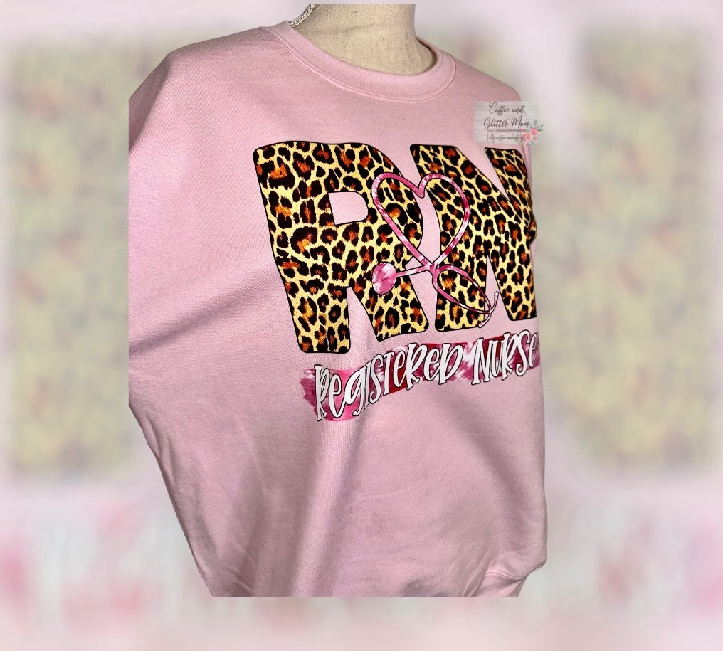 Animal Print RN Large Adult Sweatshirt