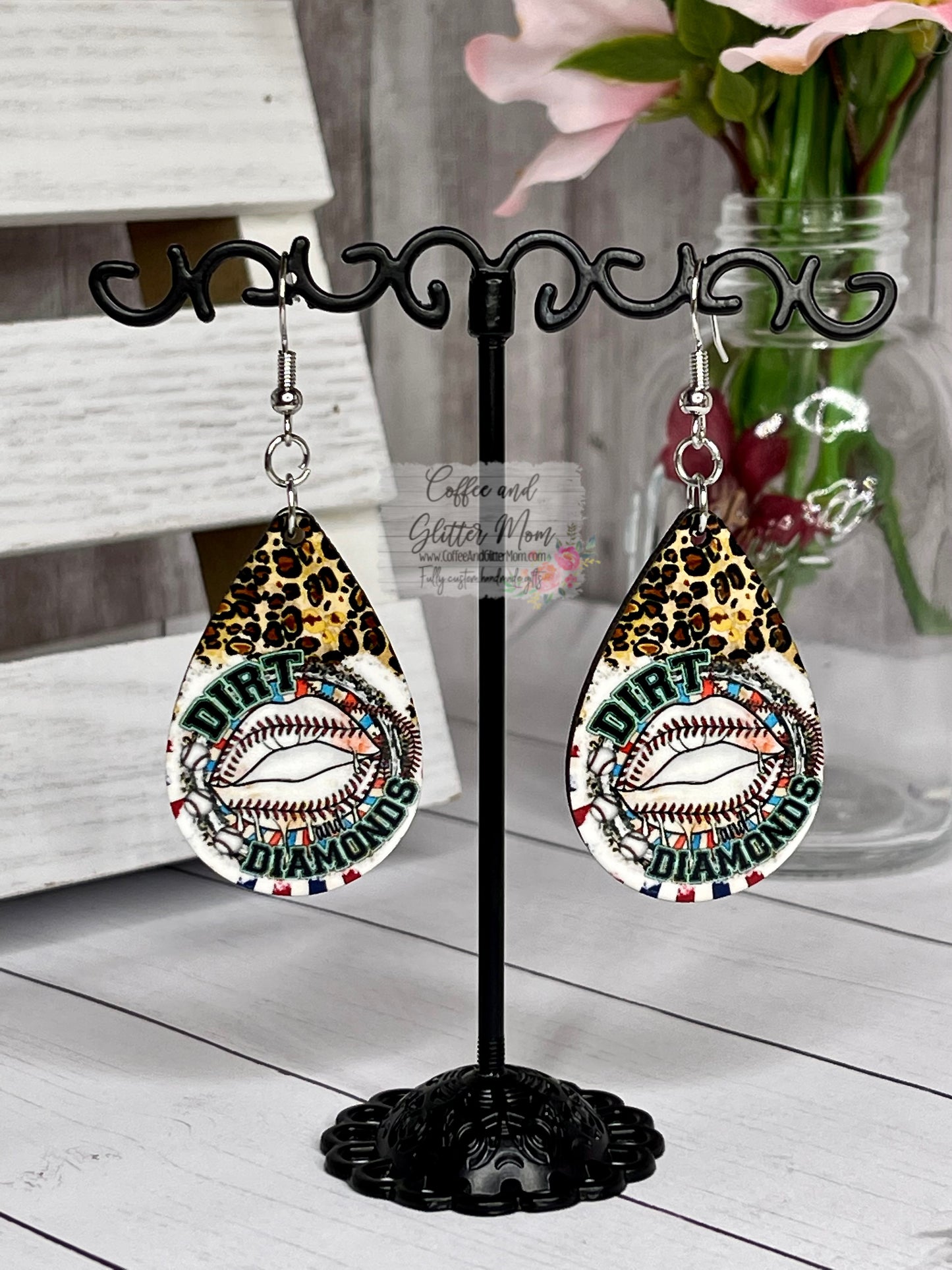 Dirt & Diamonds Teardrop Earrings RTS
