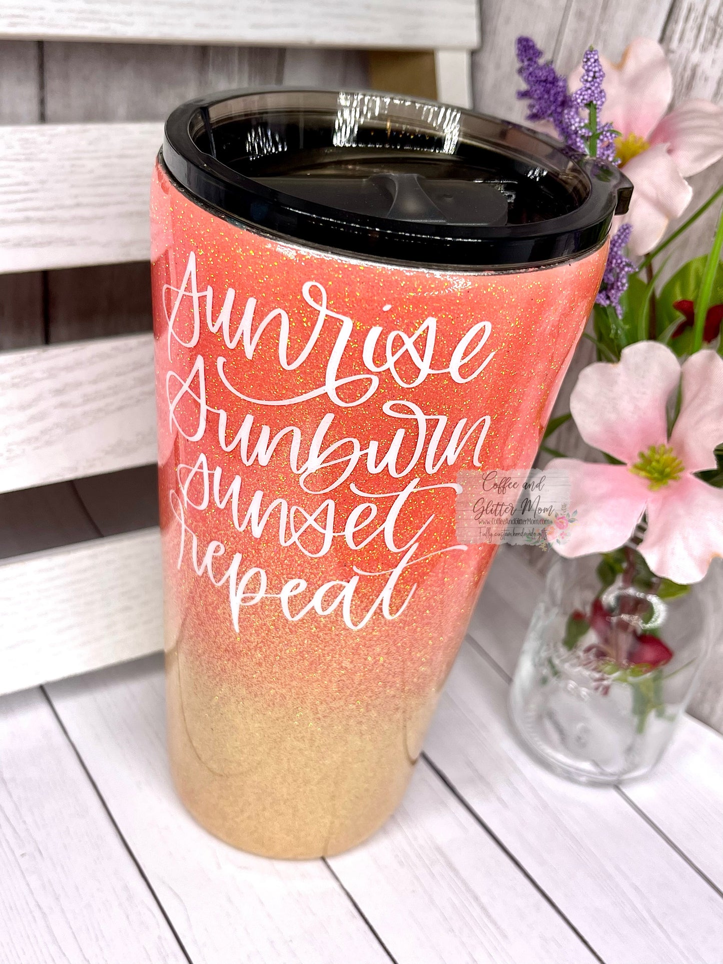 Sunrise Sunburn Sunset Repeat 16oz Slim Pint