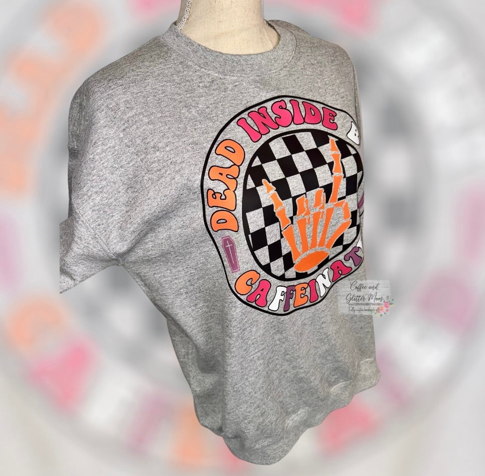 Dead Inside But Caffeinated Adult Medium Sweatshirt