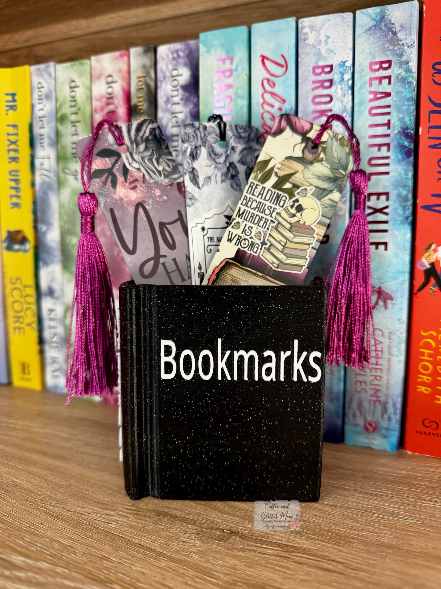 Black Glitter Bookmark Holder