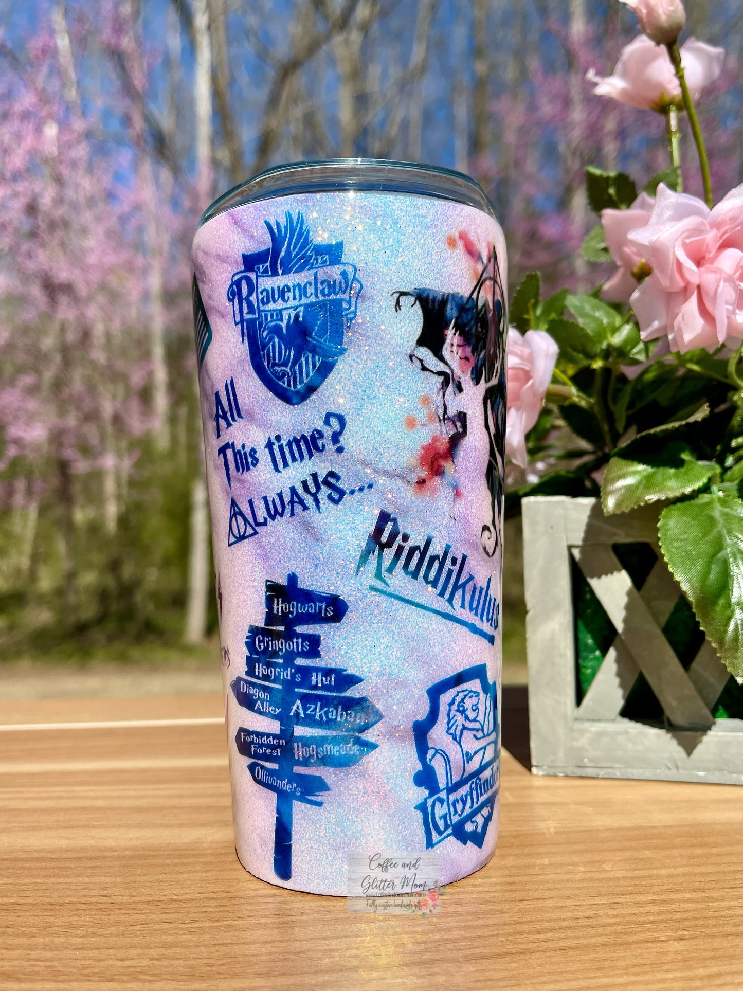 HP Happiness Watercolor Marble 16oz Slim Pint