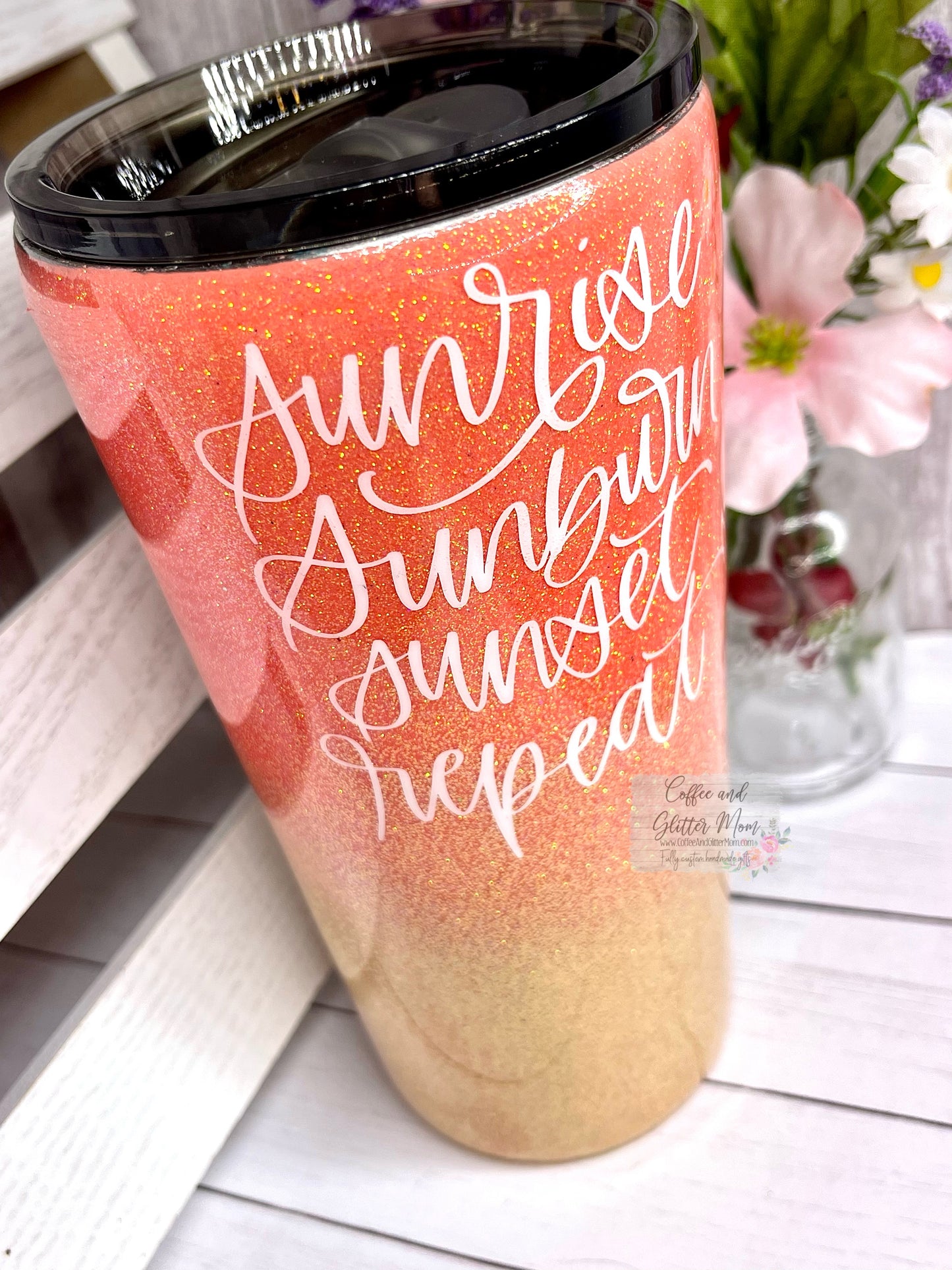 Sunrise Sunburn Sunset Repeat 16oz Slim Pint