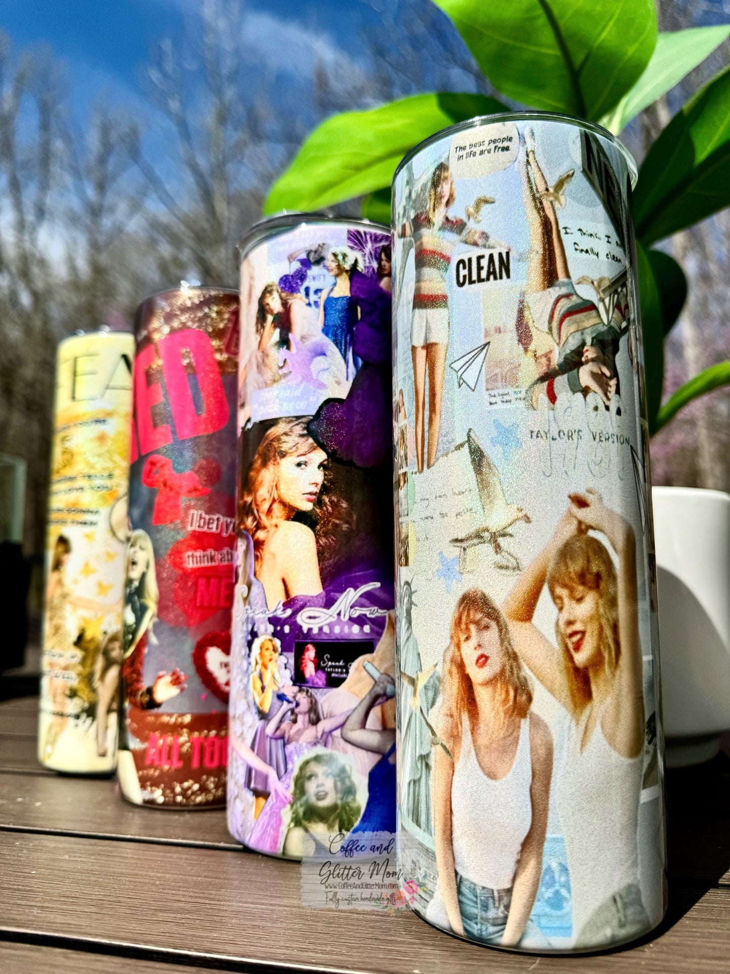 RTS Taylor's Music Eras 20oz Holographic Skinny Tumbler