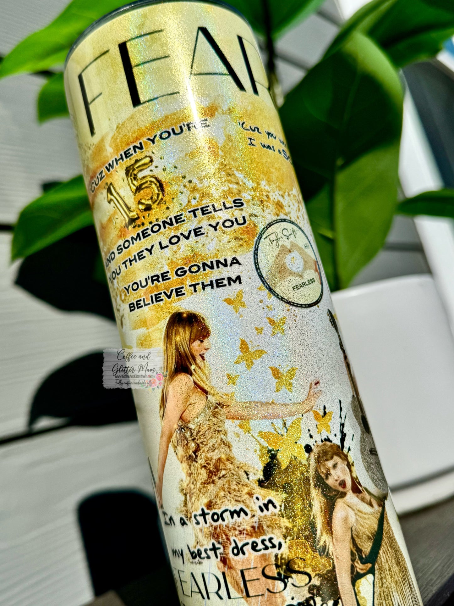 RTS Taylor's Music Eras 20oz Holographic Skinny Tumbler