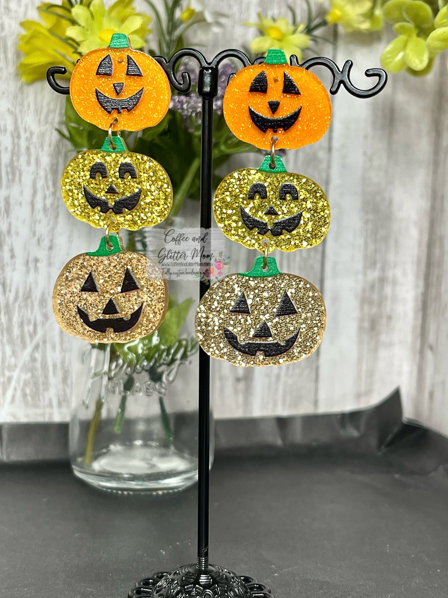 Sparkling Pumpkin Earrings