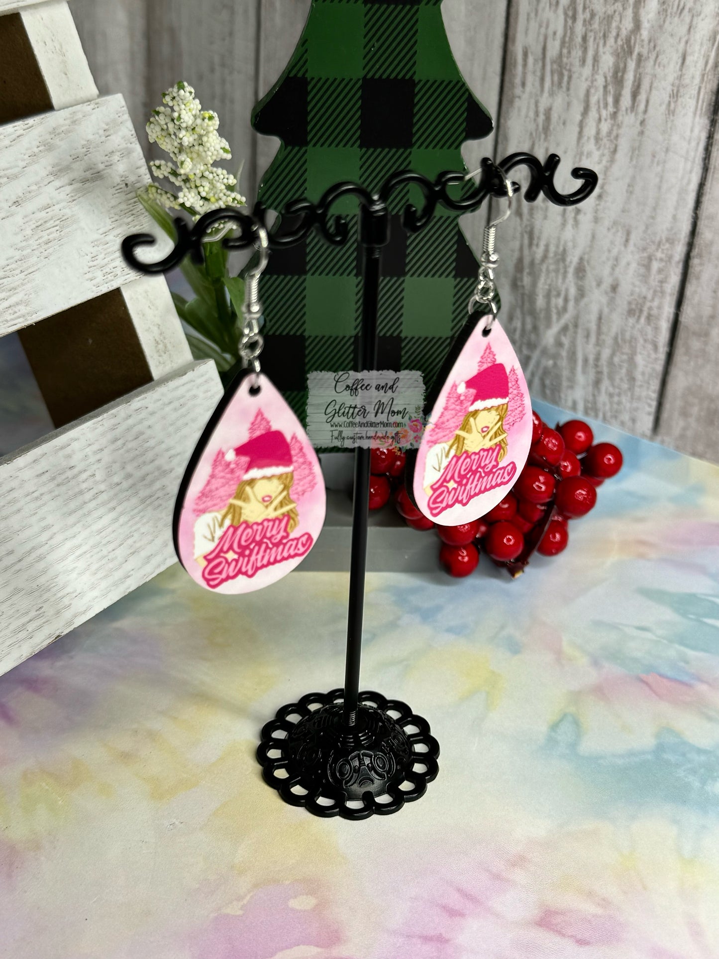 Swift's Eras Christmas Earrings