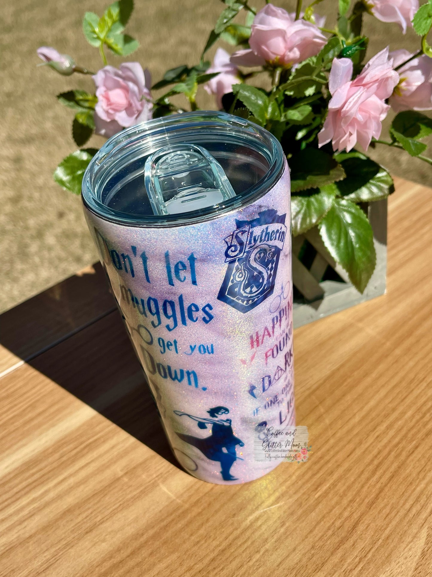 HP Happiness Watercolor Marble 16oz Slim Pint