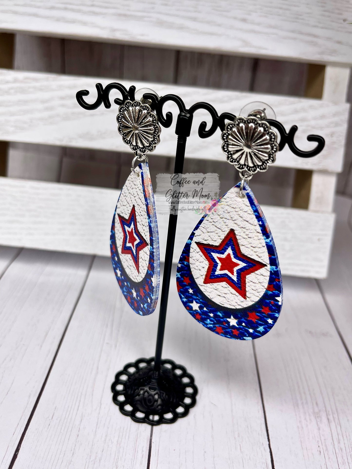 American Star Leather Earrings