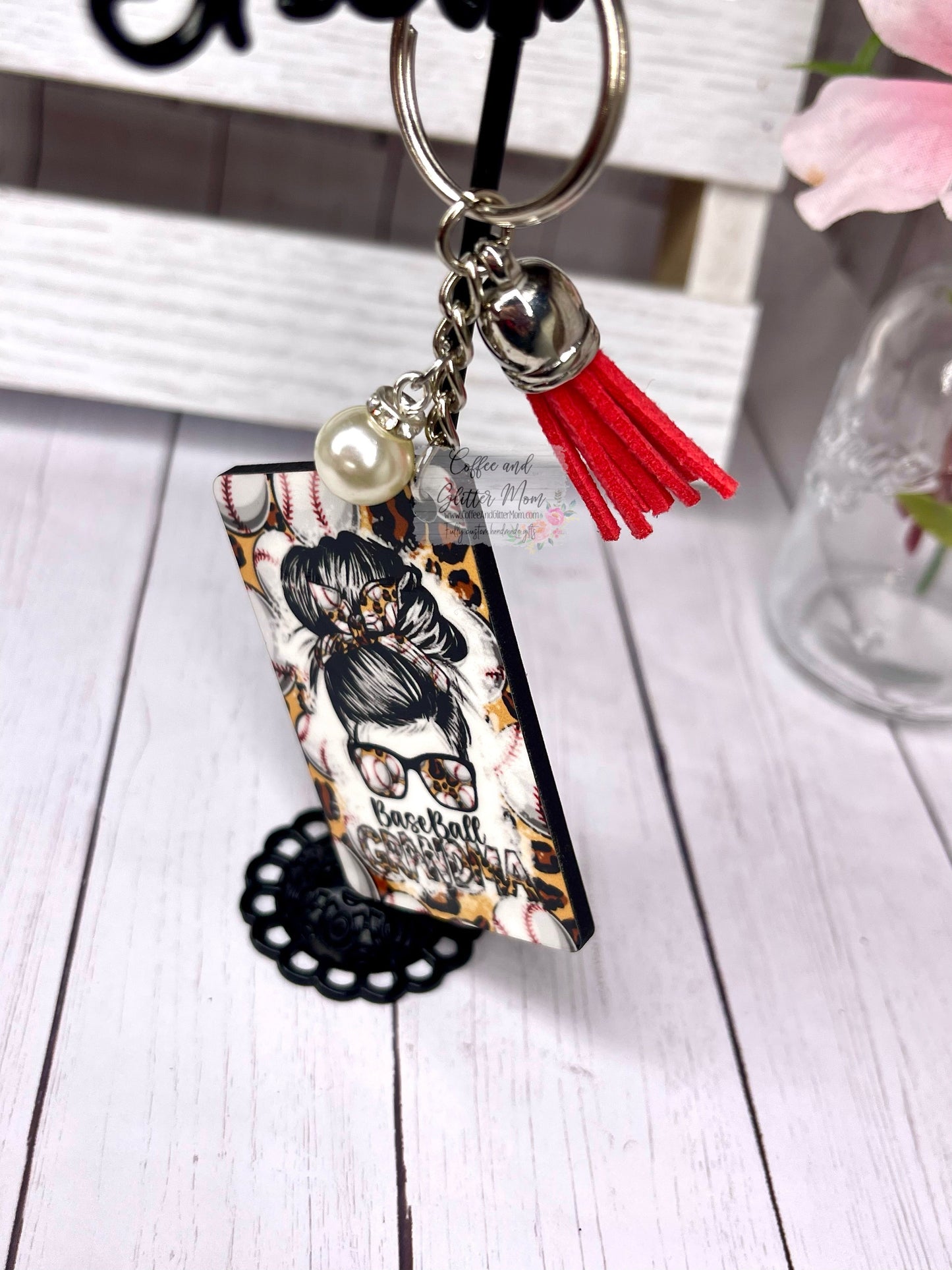 Baseball Grandma Keychain RTS