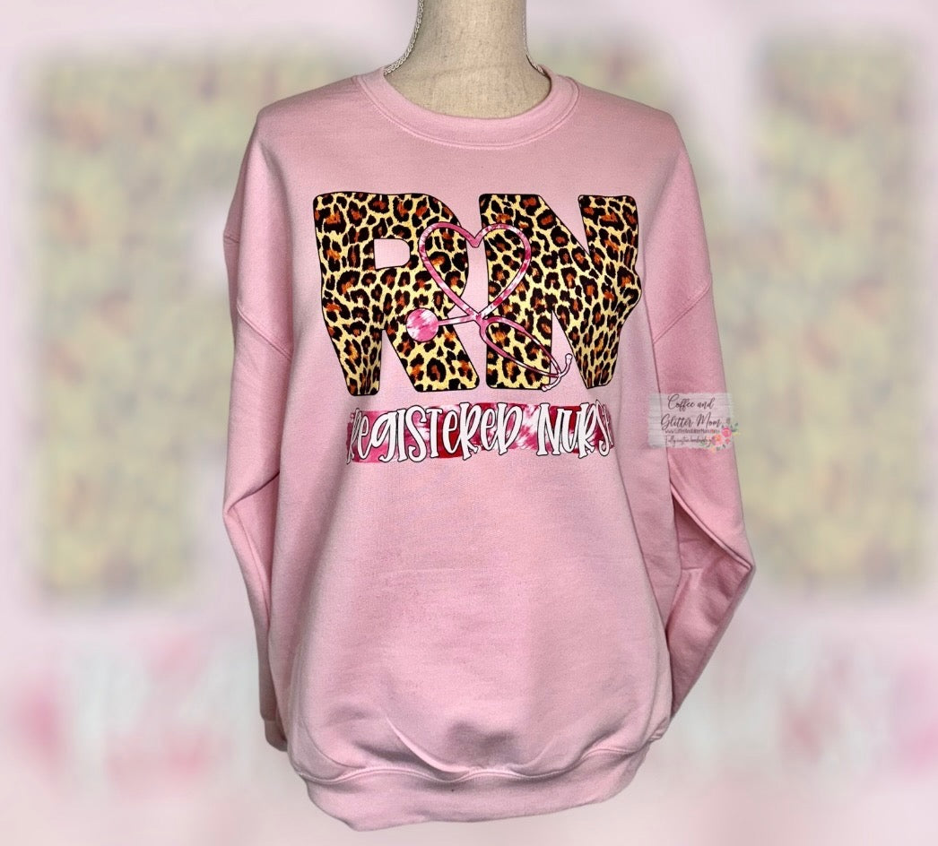 Animal Print RN Large Adult Sweatshirt