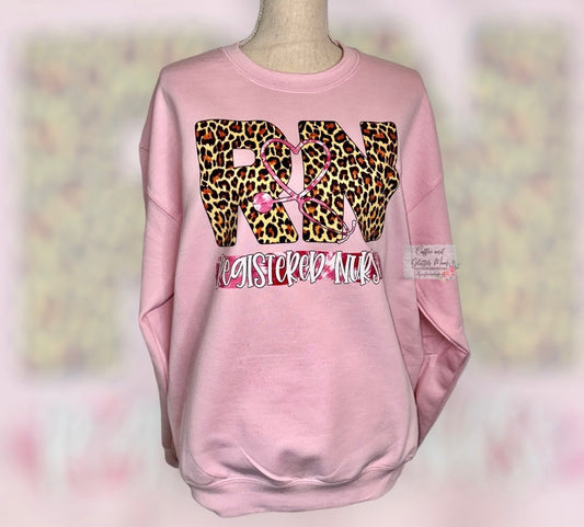 Animal Print RN Large Adult Sweatshirt