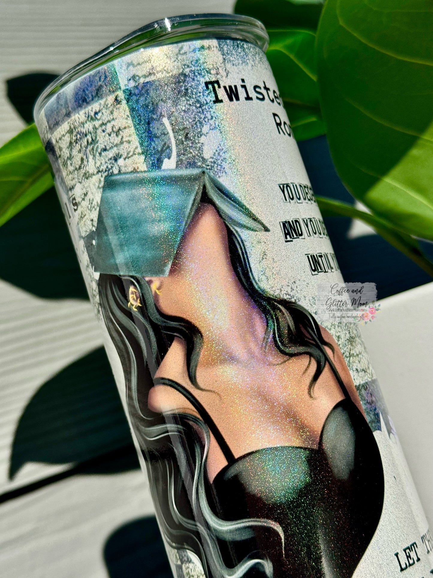 Dark Twisted Book Babe 20oz Holographic Skinny Tumbler