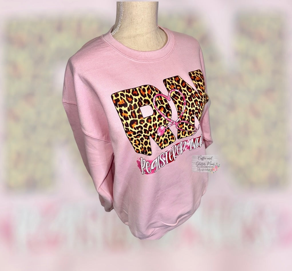 Animal Print RN Large Adult Sweatshirt