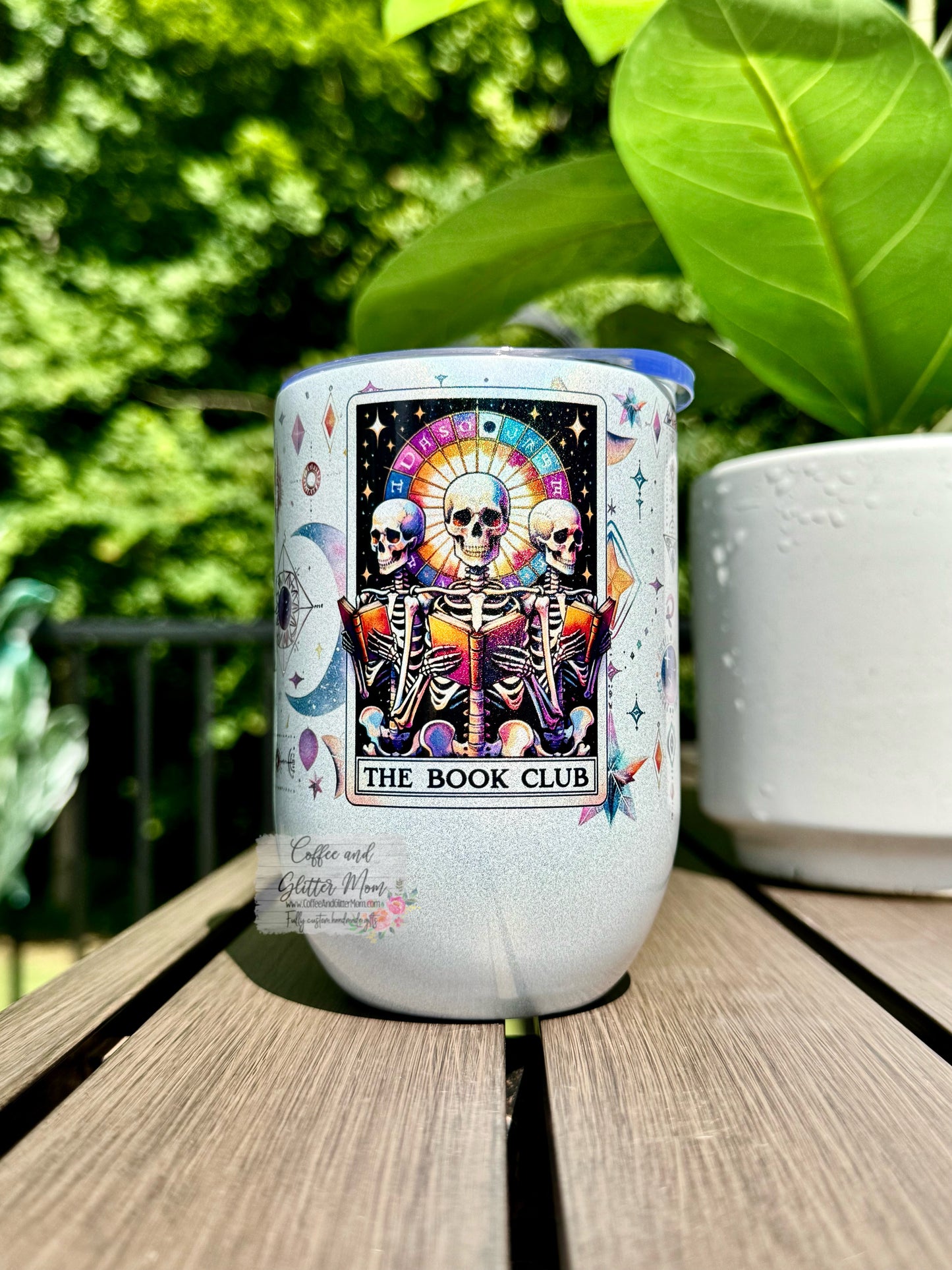 Book Club Tarot Card 12oz Holographic Wine Tumbler
