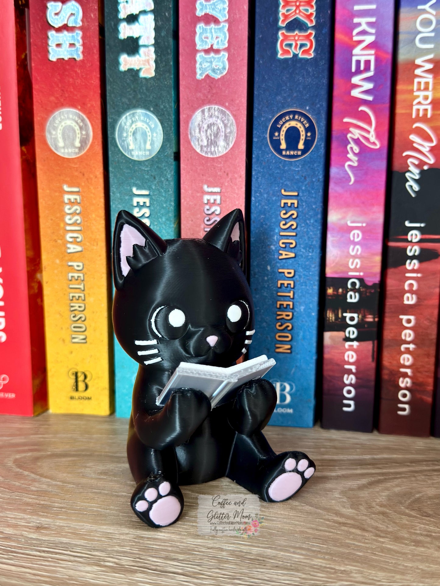 Bookish Cat Bookshelf Decor