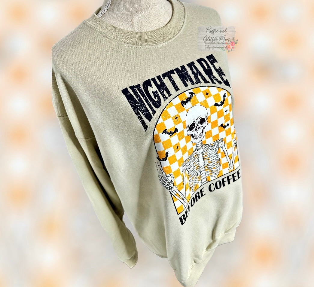Nightmare Before Coffee Adult Large Sweatshirt