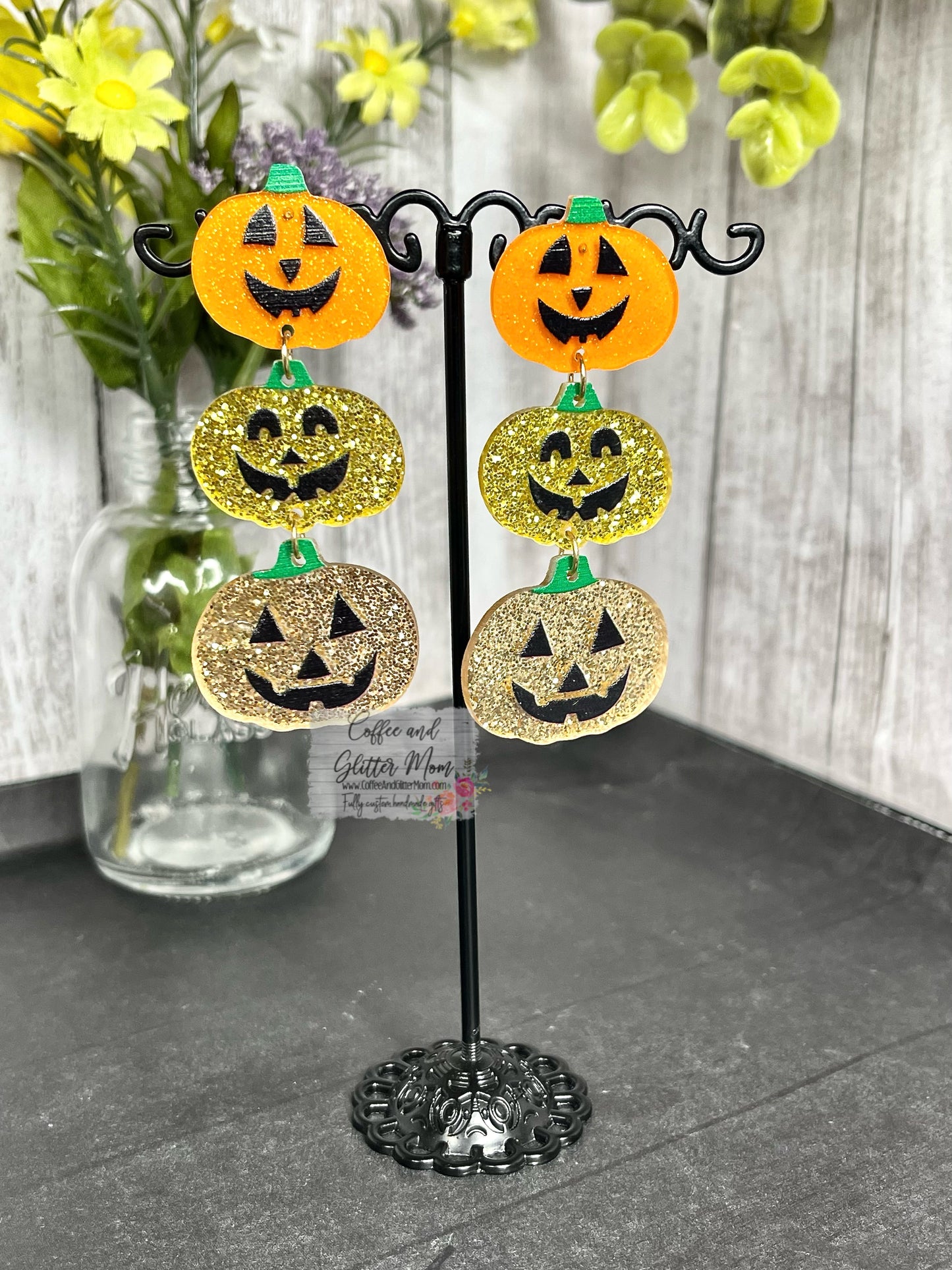 Sparkling Pumpkin Earrings