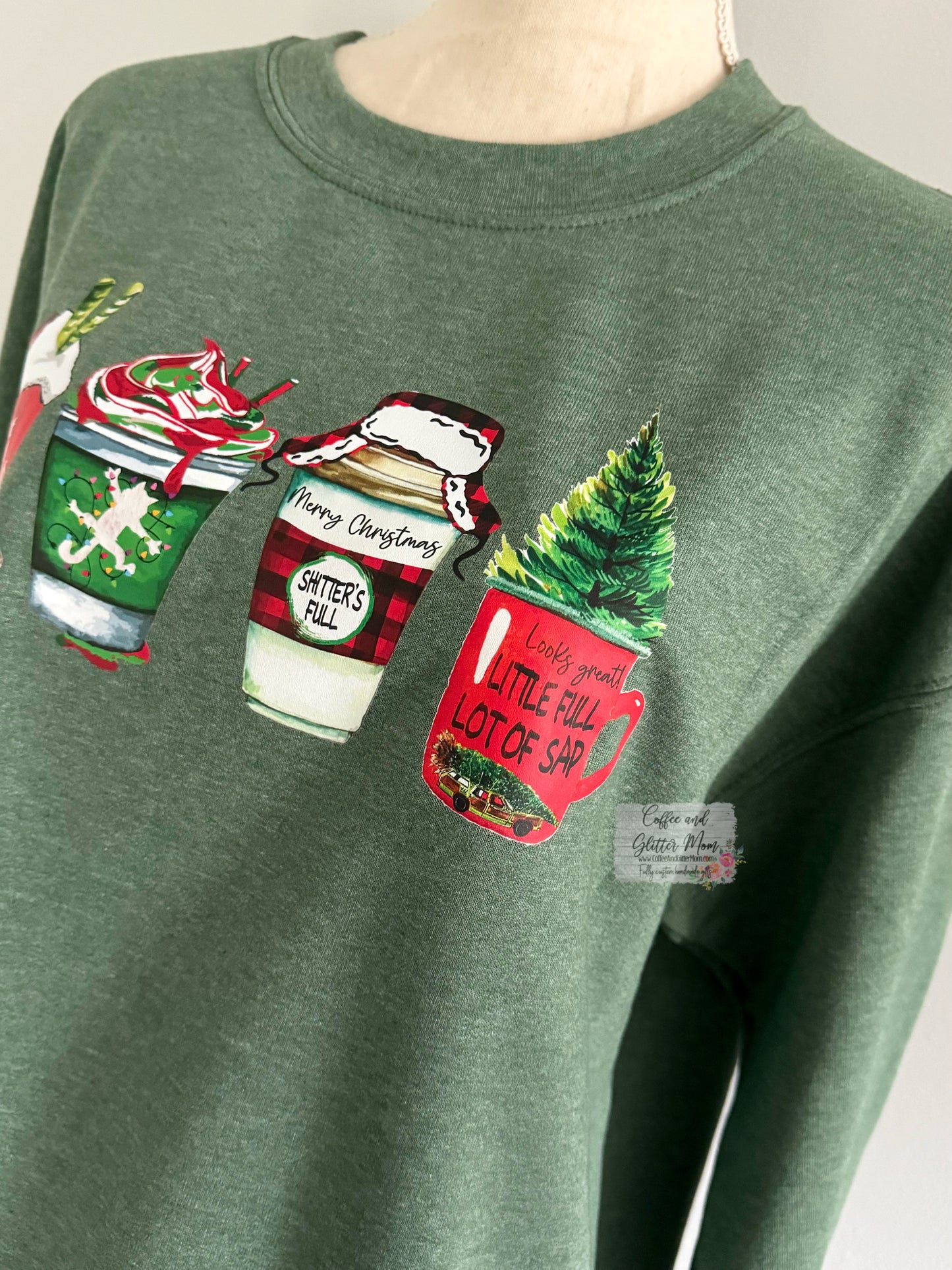 Griswold Coffee Christmas Large Sweatshirt