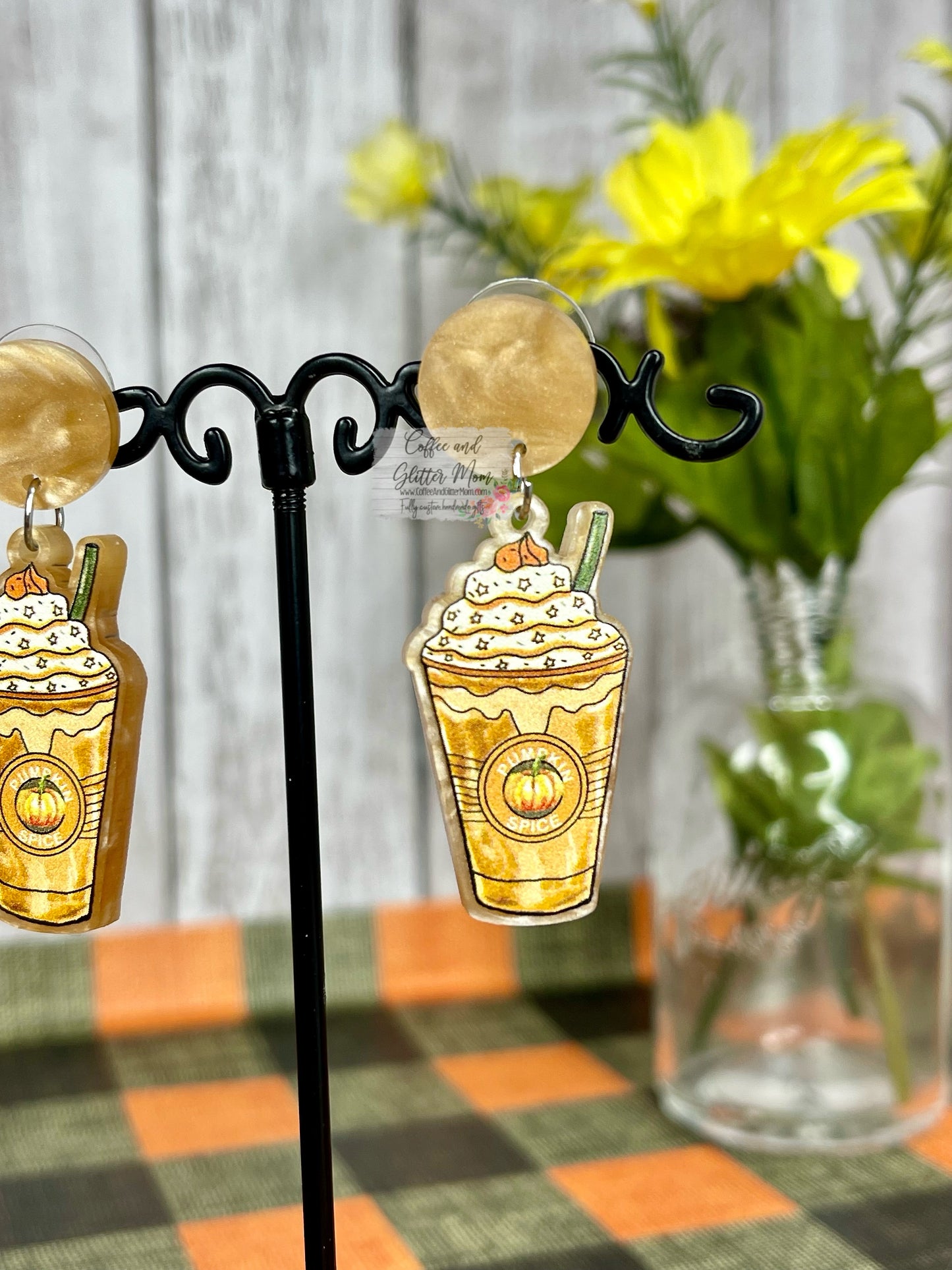 Pumpkin Spice Coffee Earrings
