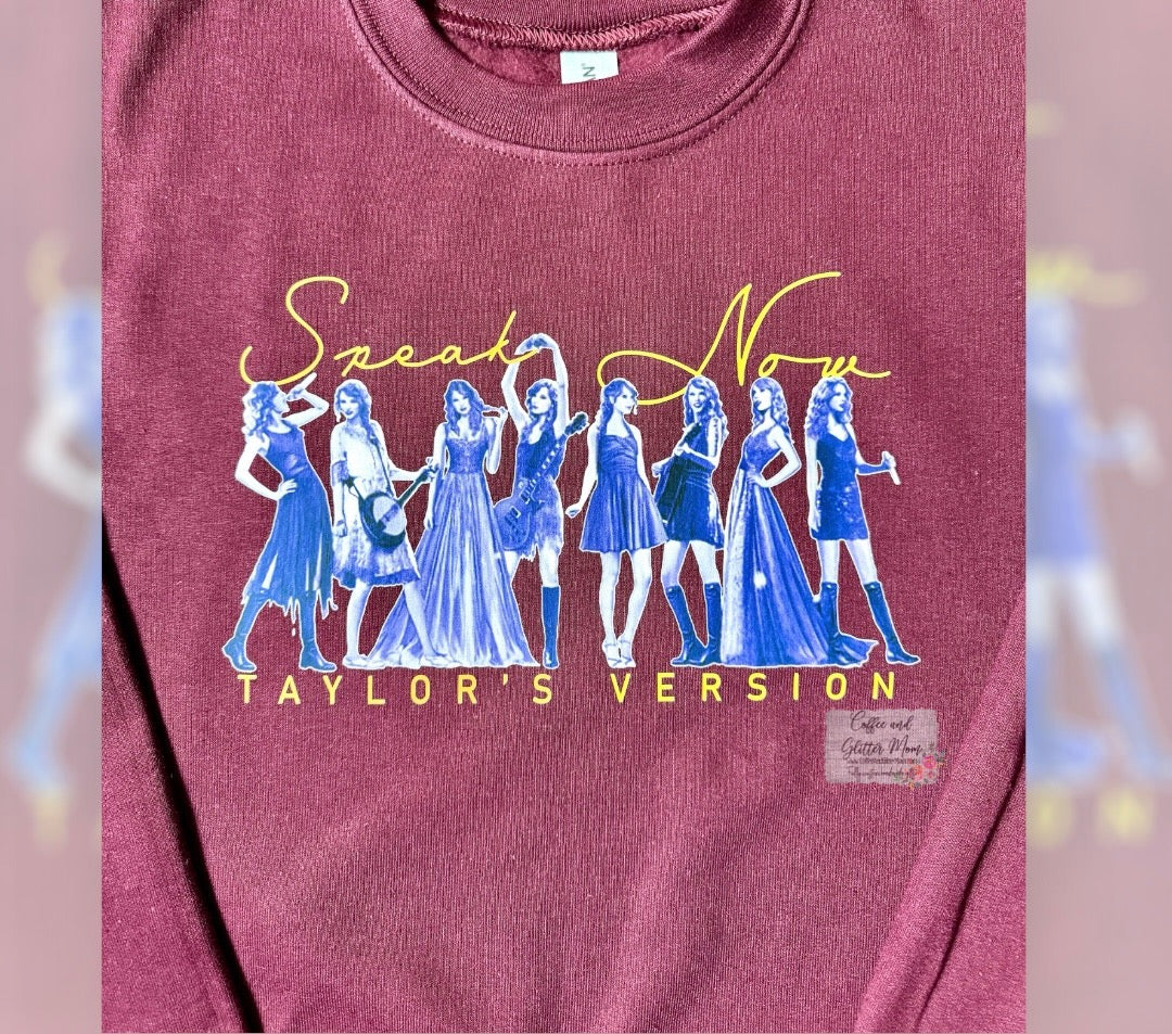 Speak Now Taylor's Version Youth Large Sweatshirt