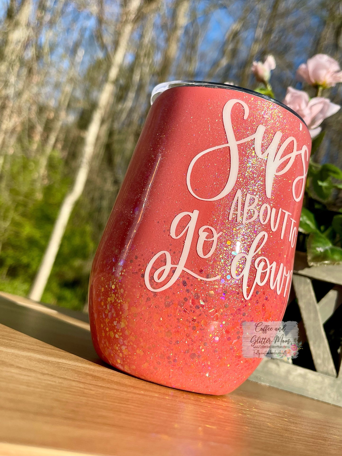 Drink Wine/Sips 15oz Wine Tumbler with Lid and Straw
