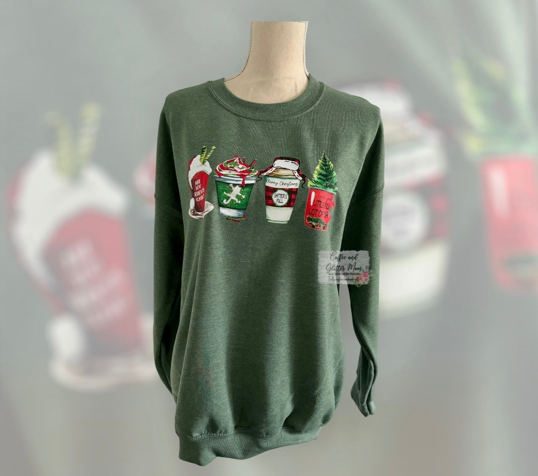 Griswold Coffee Christmas Large Sweatshirt