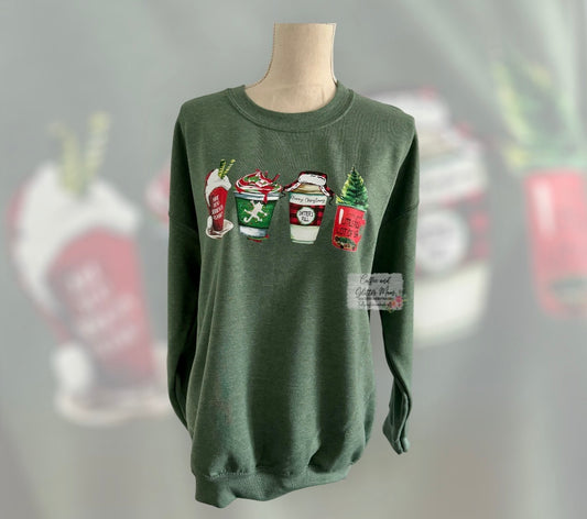 Griswold Coffee Christmas Large Sweatshirt