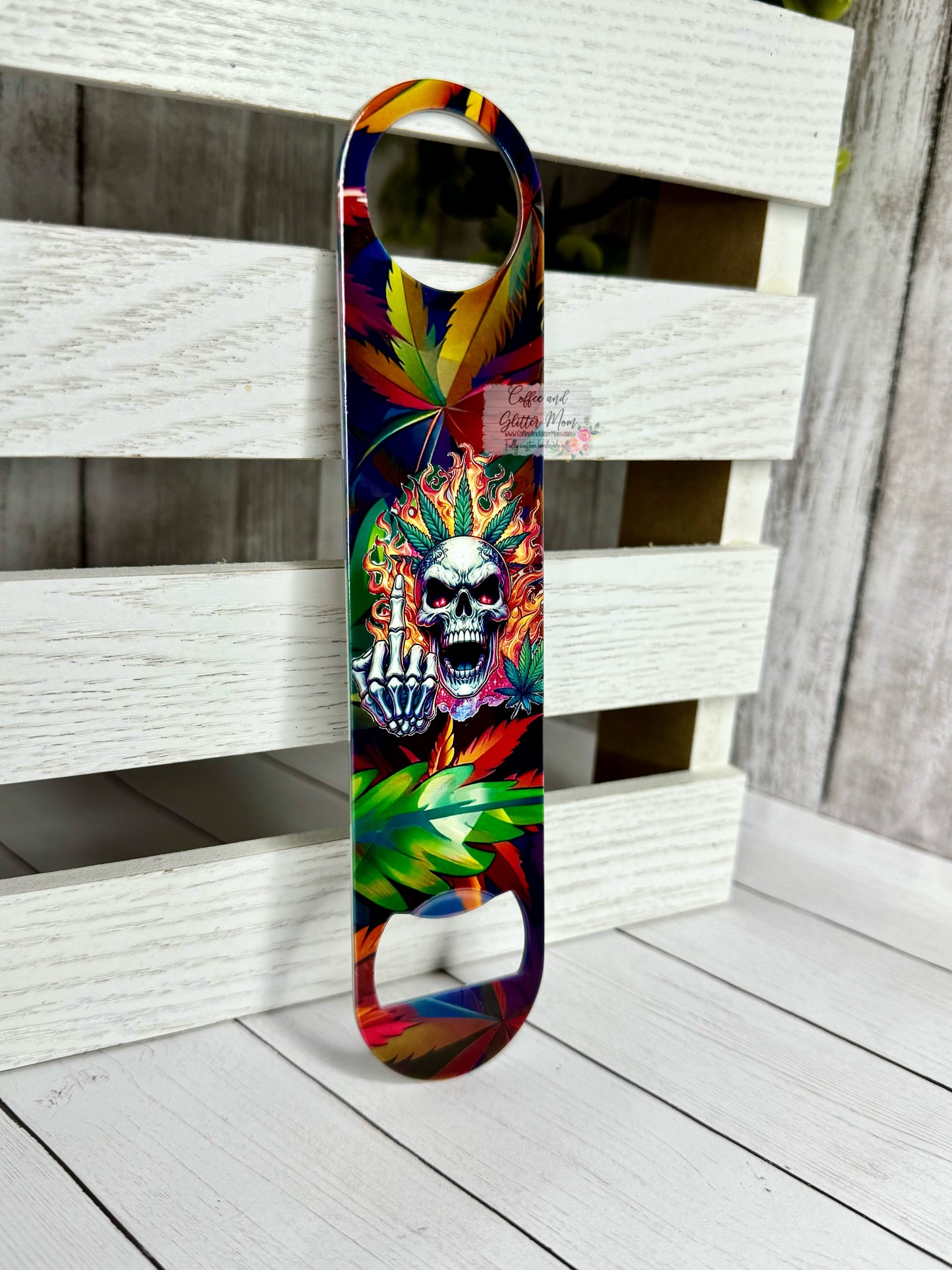 Weed & Skull Bottle Opener