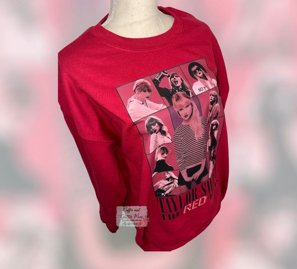 Taylor's Red Era Adult Large Sweatshirt