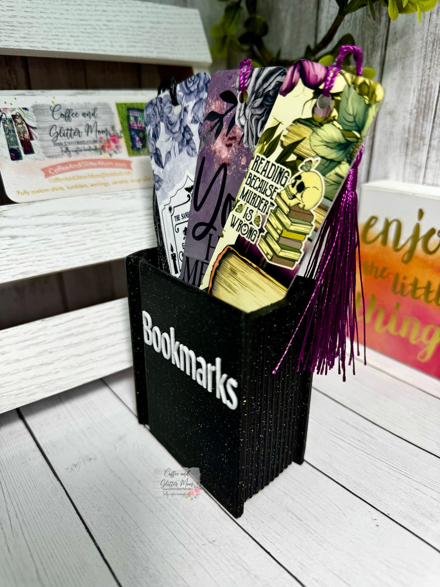 Black Glitter Bookmark Holder