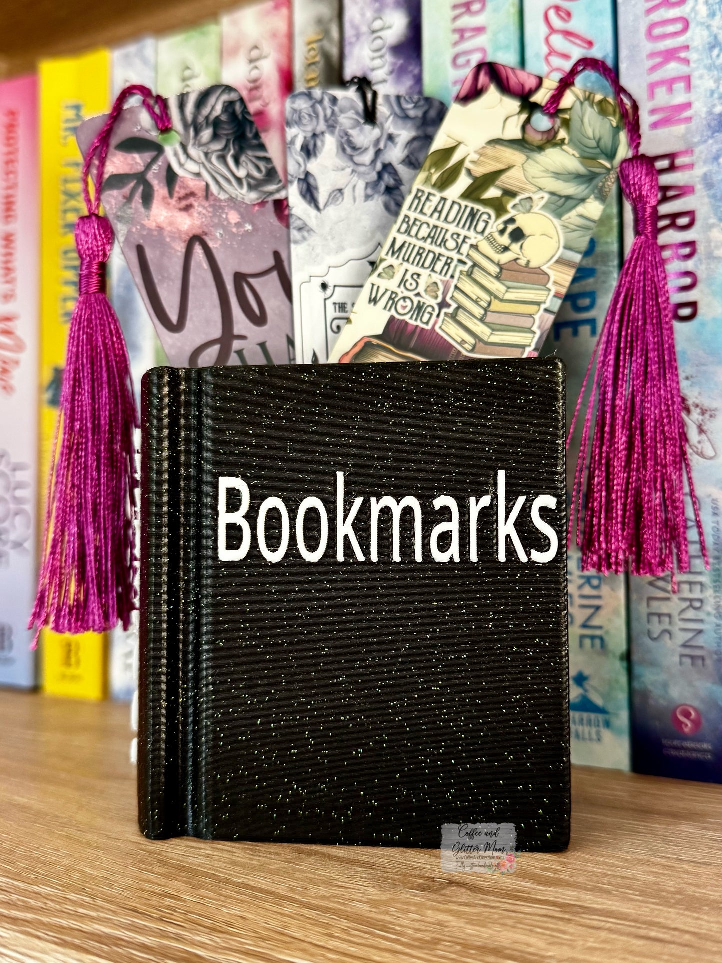 Black Glitter Bookmark Holder