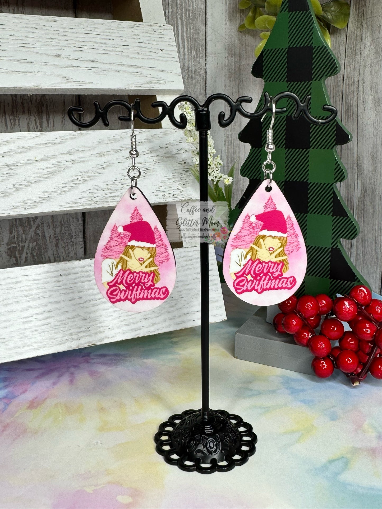 Swift's Eras Christmas Earrings