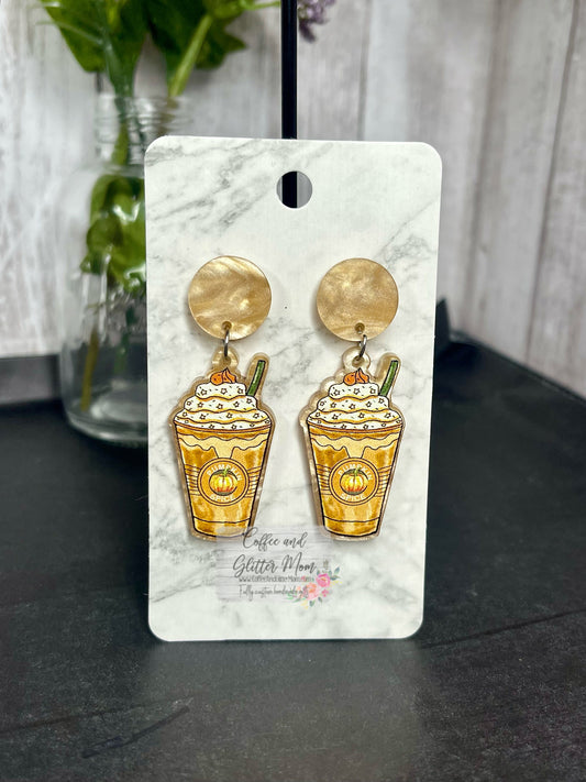 Pumpkin Spice Coffee Earrings