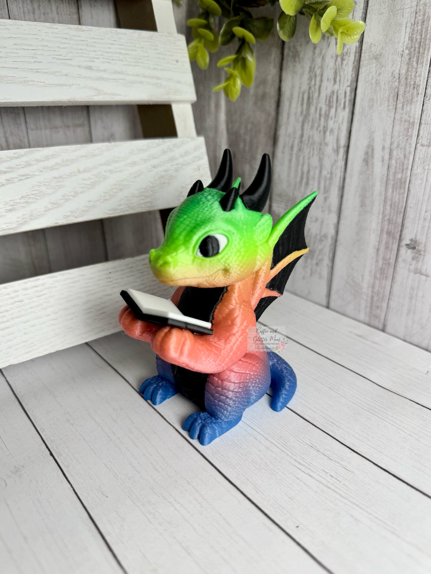 Reading Dragon Bookshelf Decor In Stock