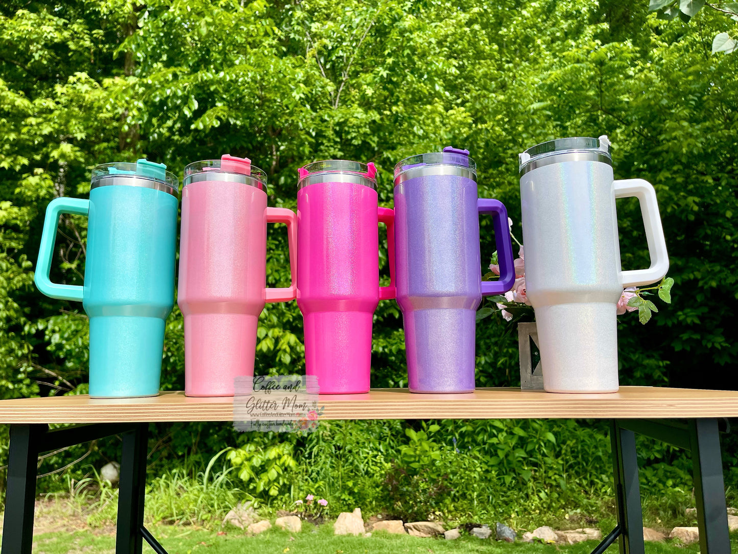 Mama Purple 40oz Stan Dupe Holographic Travel Tumbler