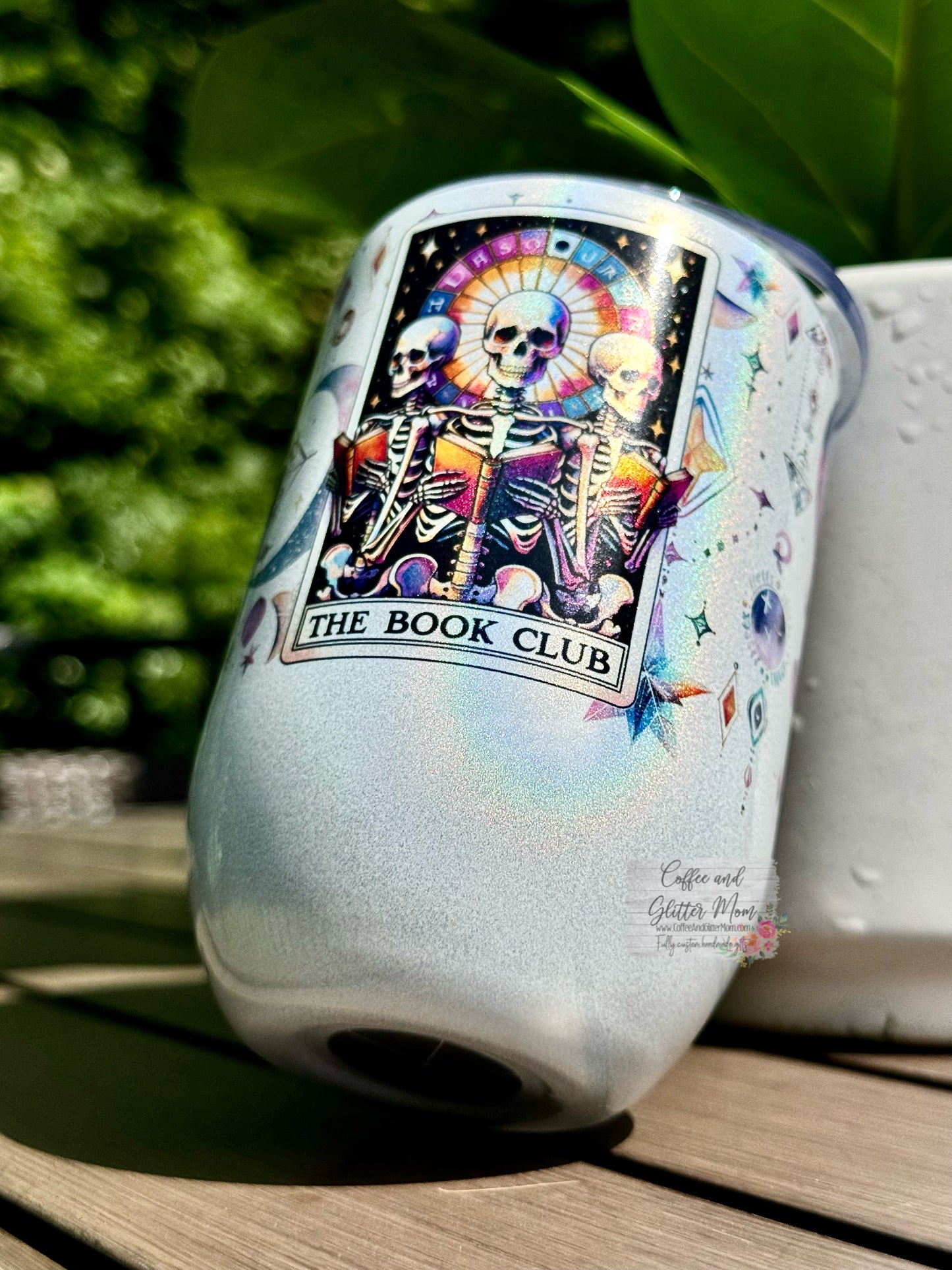 Book Club Tarot Card 12oz Holographic Wine Tumbler