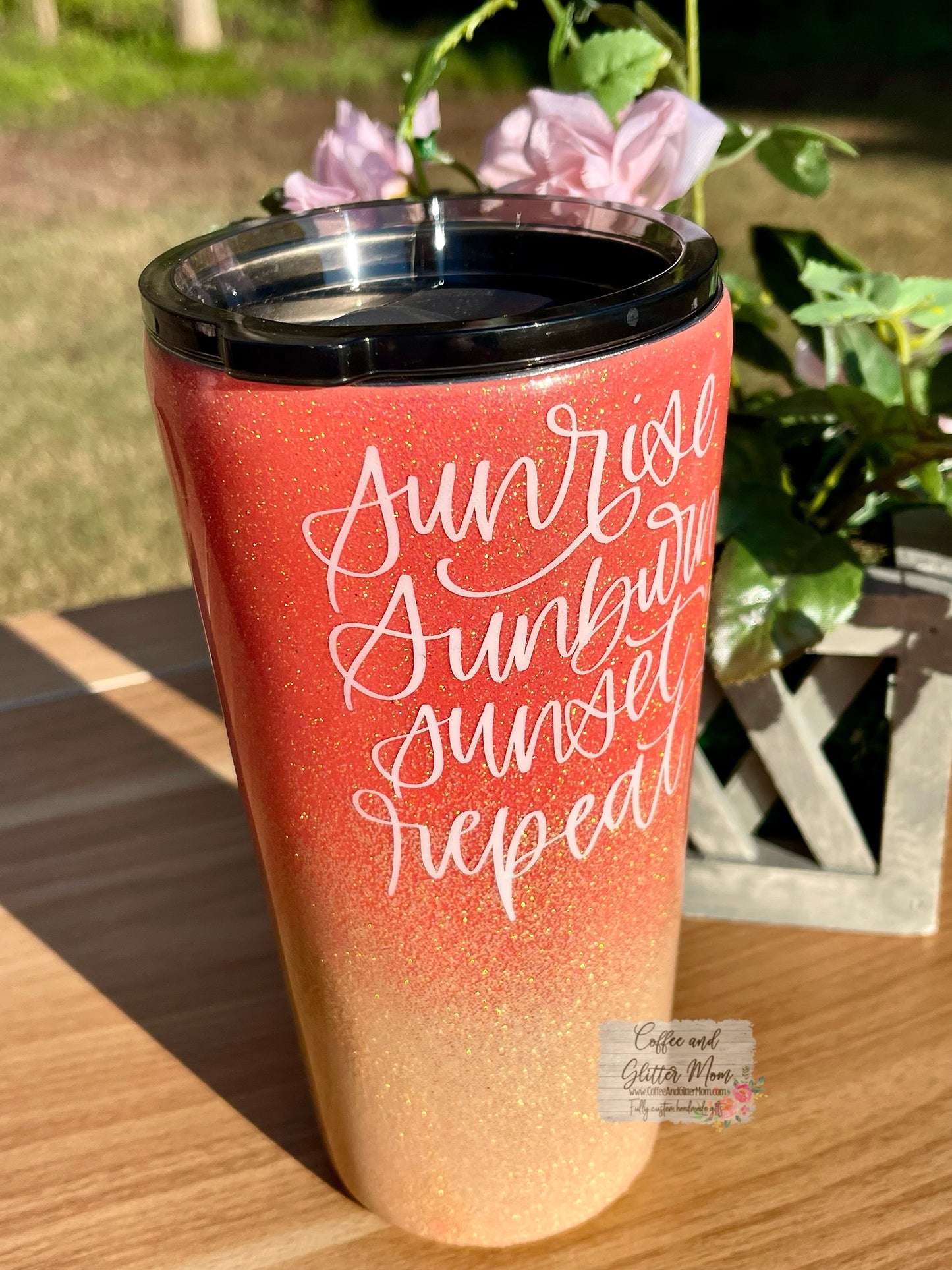 Sunrise Sunburn Sunset Repeat 16oz Slim Pint