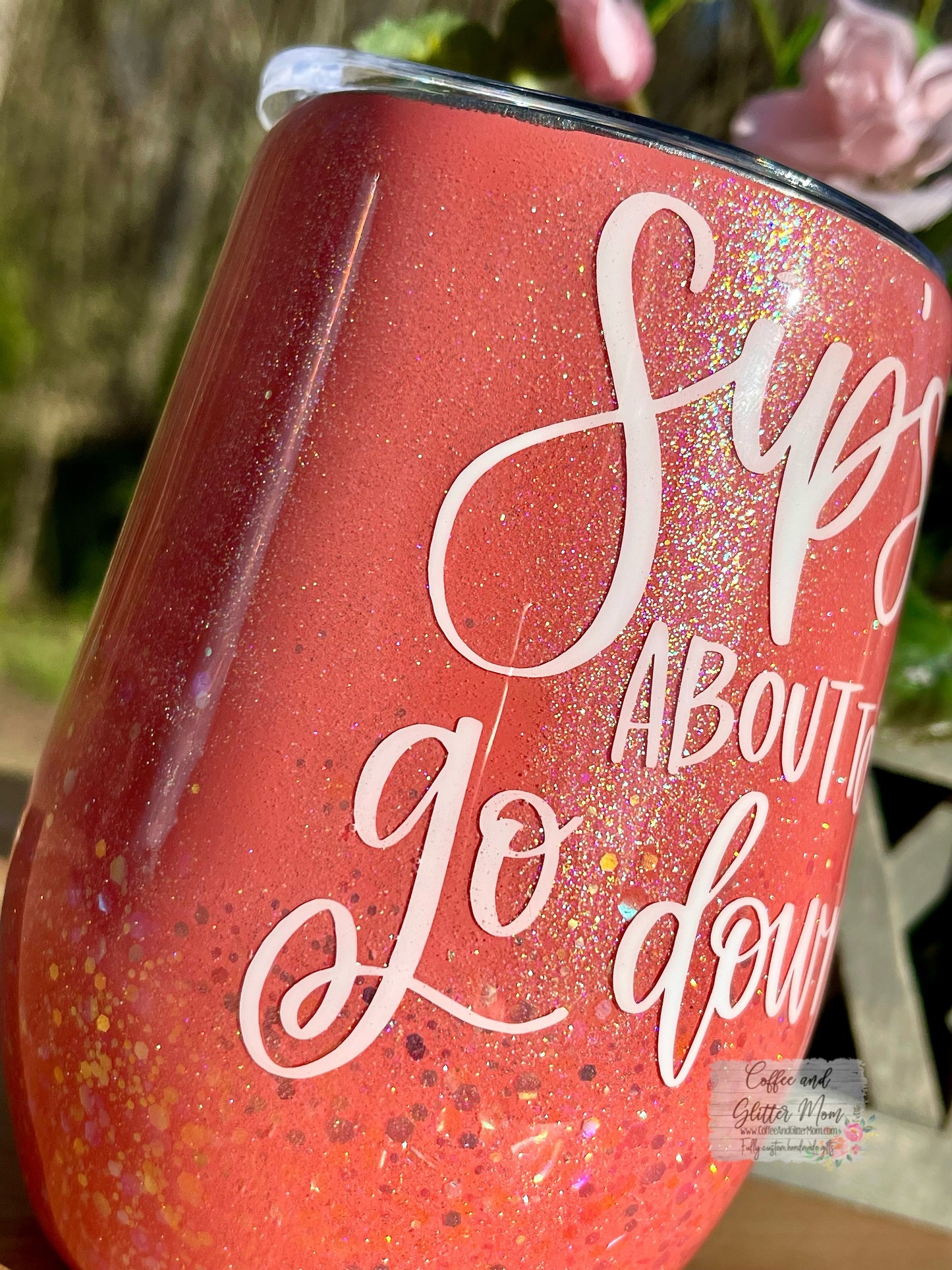 Drink Wine/Sips 15oz Wine Tumbler with Lid and Straw
