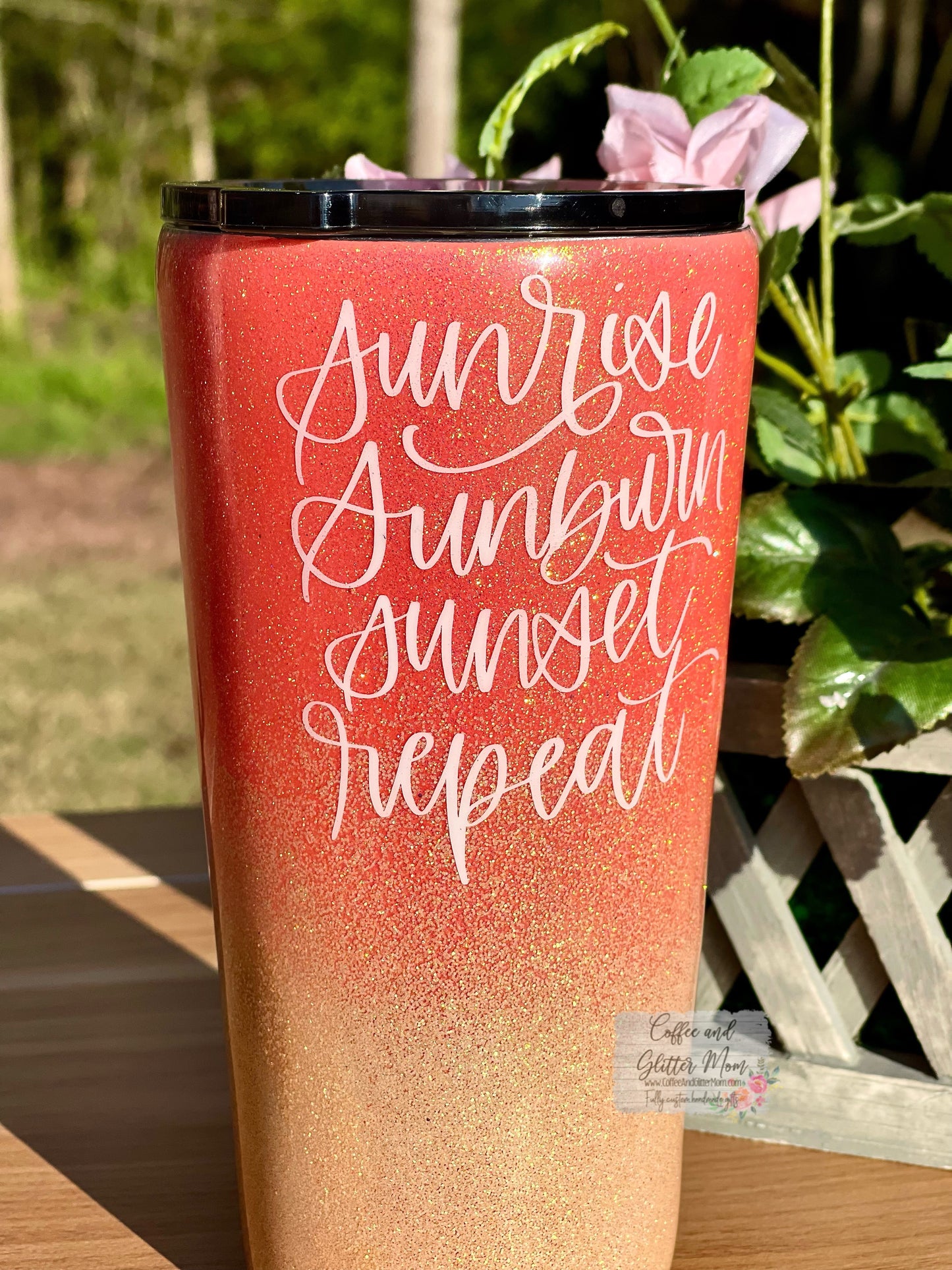 Sunrise Sunburn Sunset Repeat 16oz Slim Pint