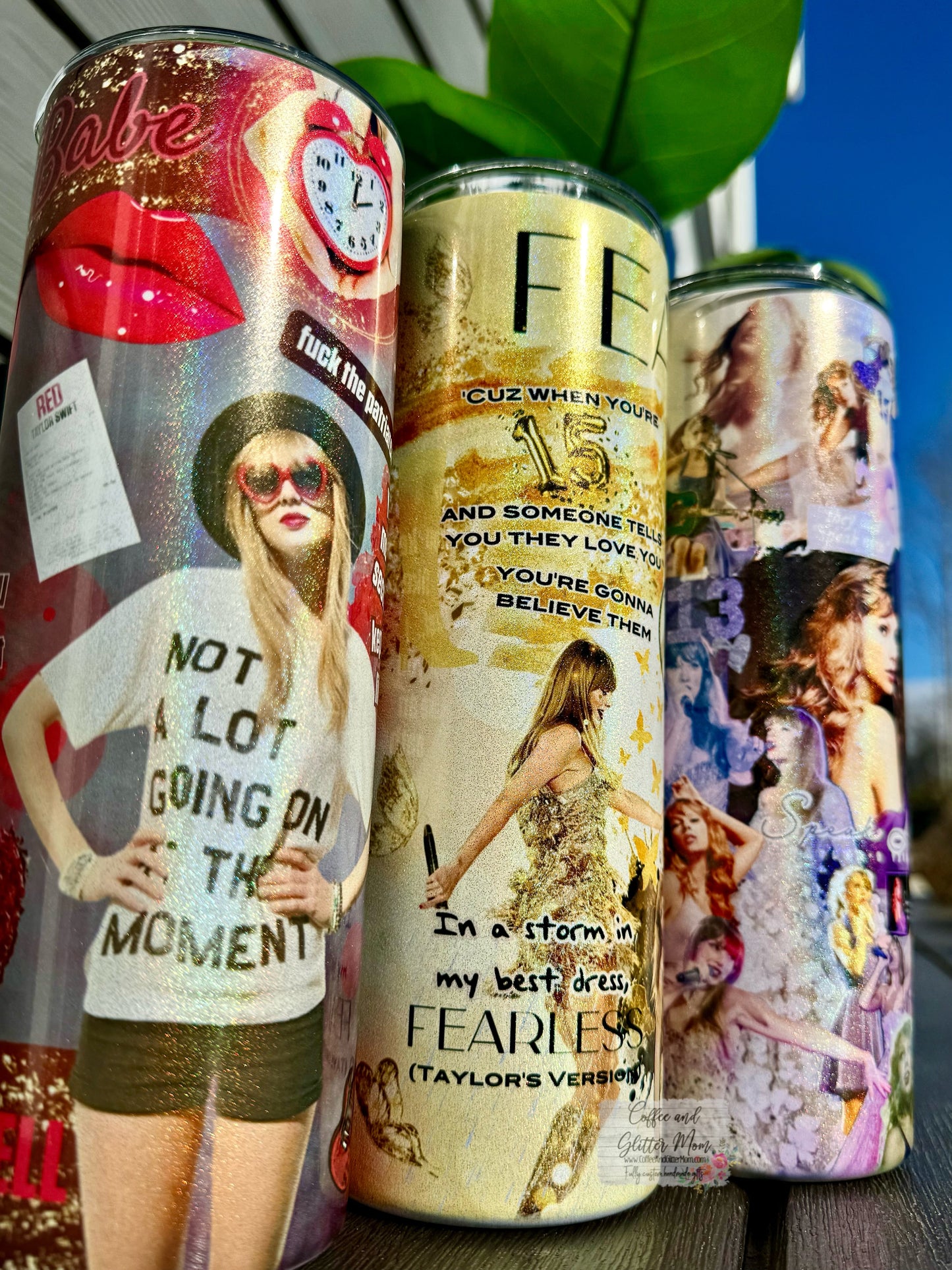 RTS Taylor's Music Eras 20oz Holographic Skinny Tumbler