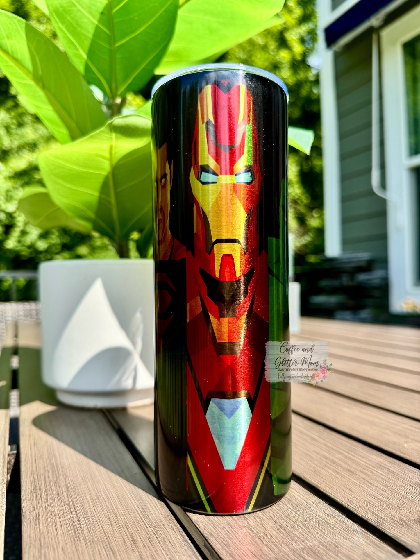 Villains and Heros 20oz Metallic Skinny Tumbler