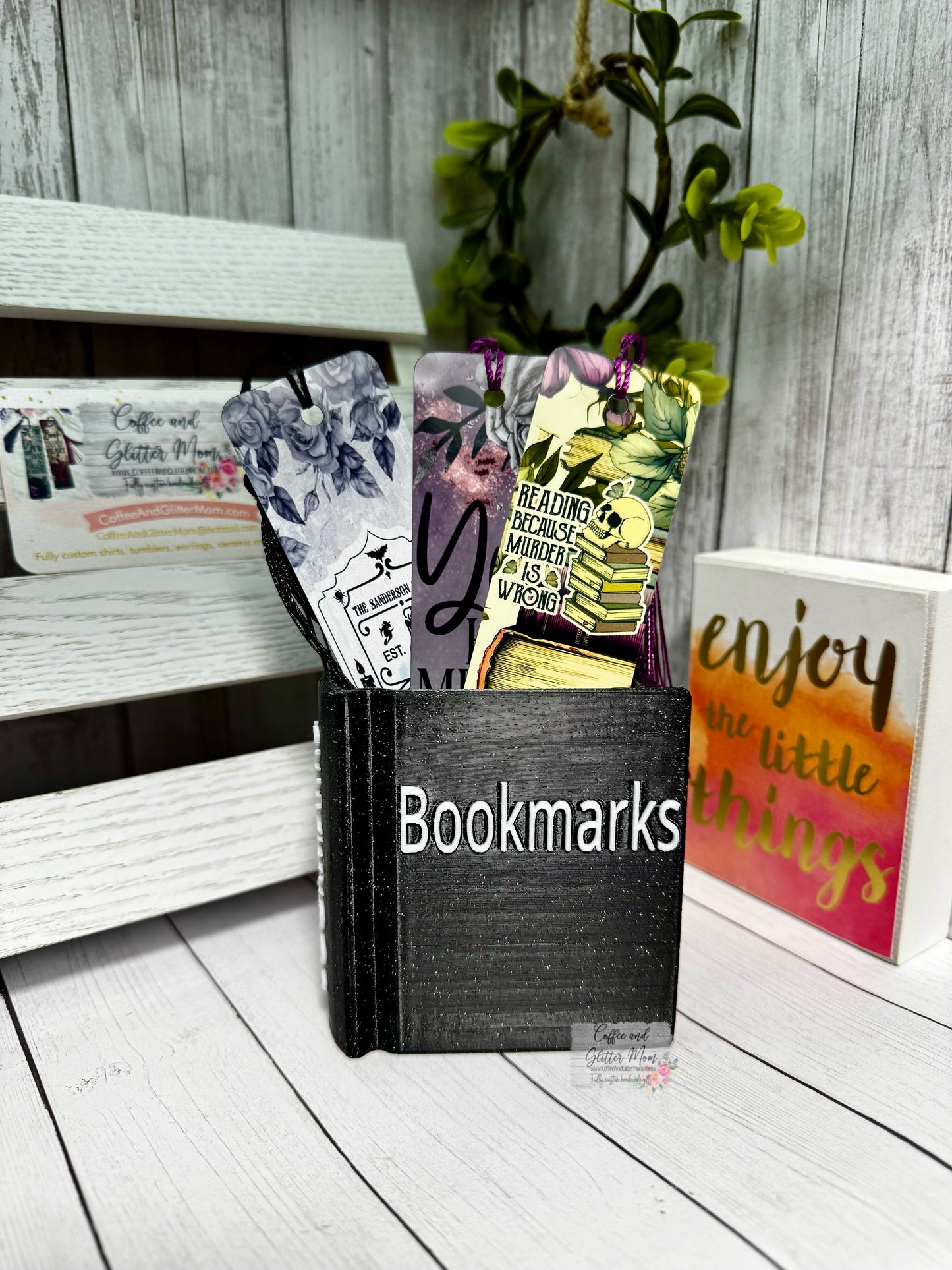 Black Glitter Bookmark Holder